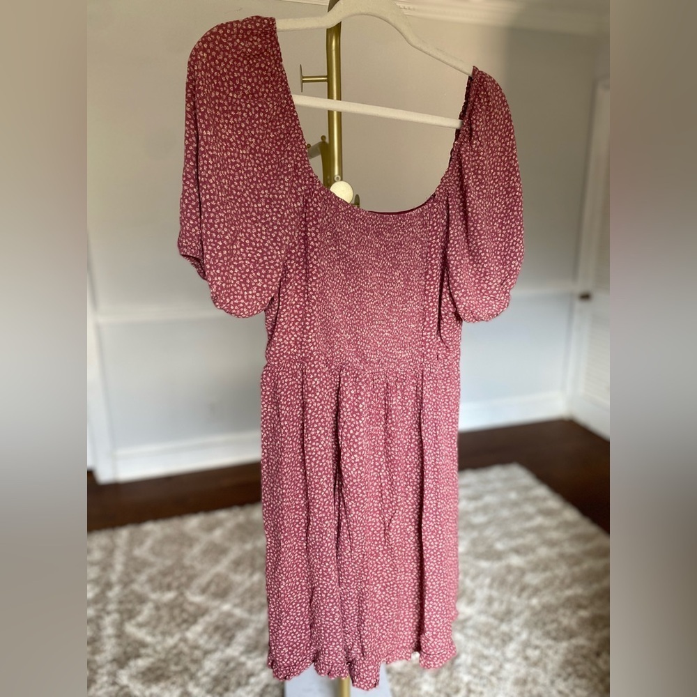 Ditsy Floral Midi Dress Cottagecore Feminine Romantic Summer Spring Flow Garden - Picture 2 of 9